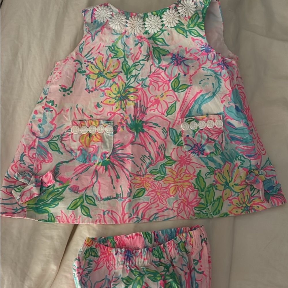 Lilly Pulitzer Pink and Green Kids Matching Set